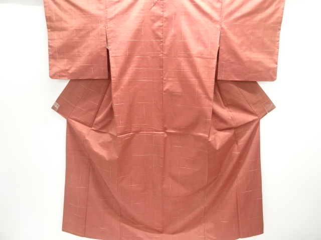 JAPANESE KIMONO / TSUMUGI / WOVEN GRID